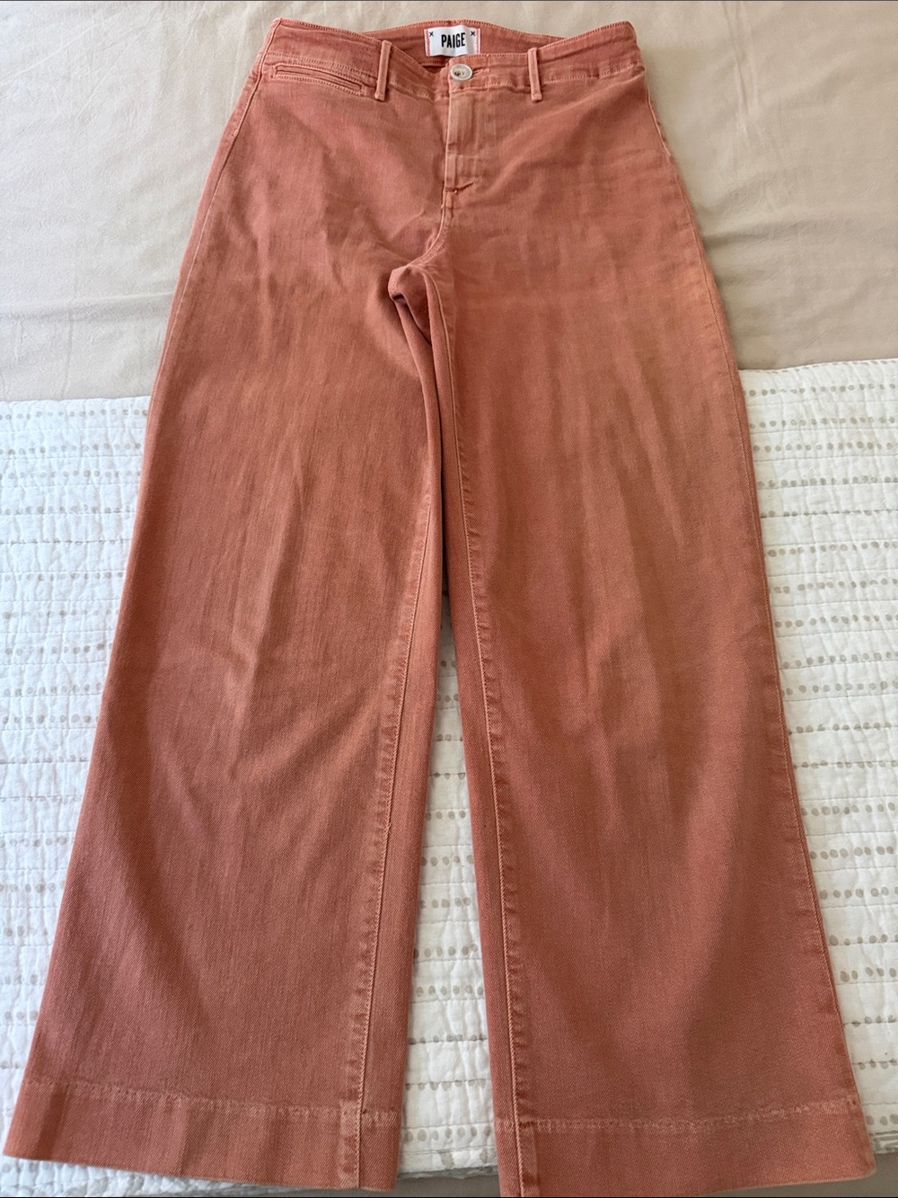 PAIGE Wide-Leg Jeans in Terracotta